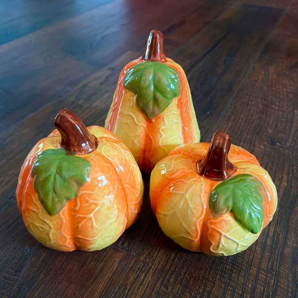 Set of 3 Ceramic Pumpkins